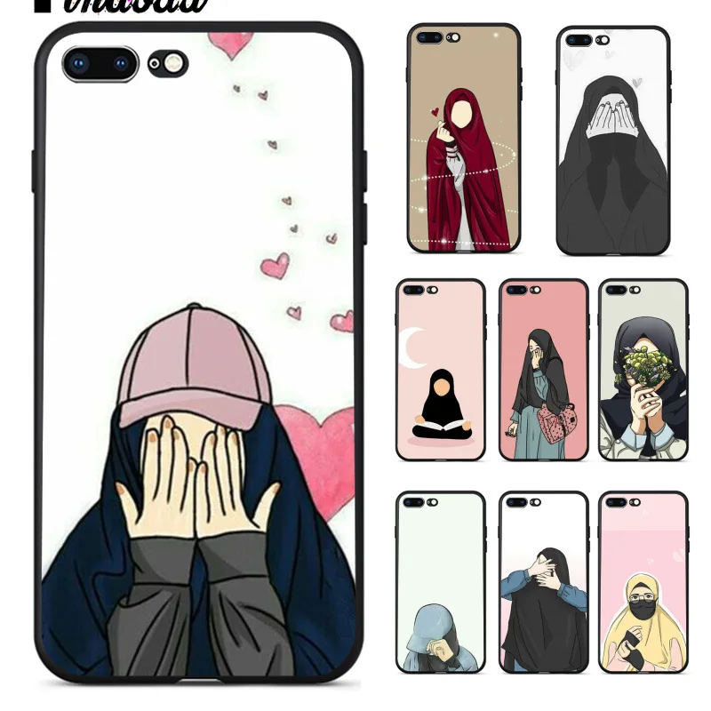 

Yinuoda Islamic girl Novelty Fundas Phone Case Cover for iPhone 8 7 6 6S Plus 5 5S SE XR X XS MAX Coque Shell