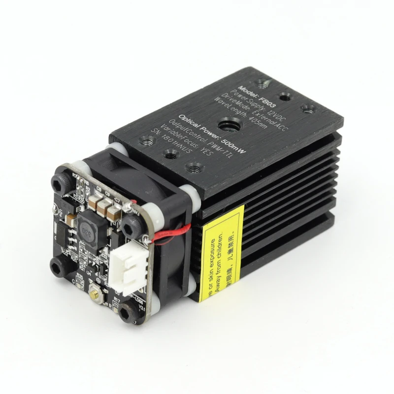 Лазерный модуль GKTOOLS 500 МВт 405нм 12 В синий 2 54 3 P TTL/PWM модулятор для DIY лазерный