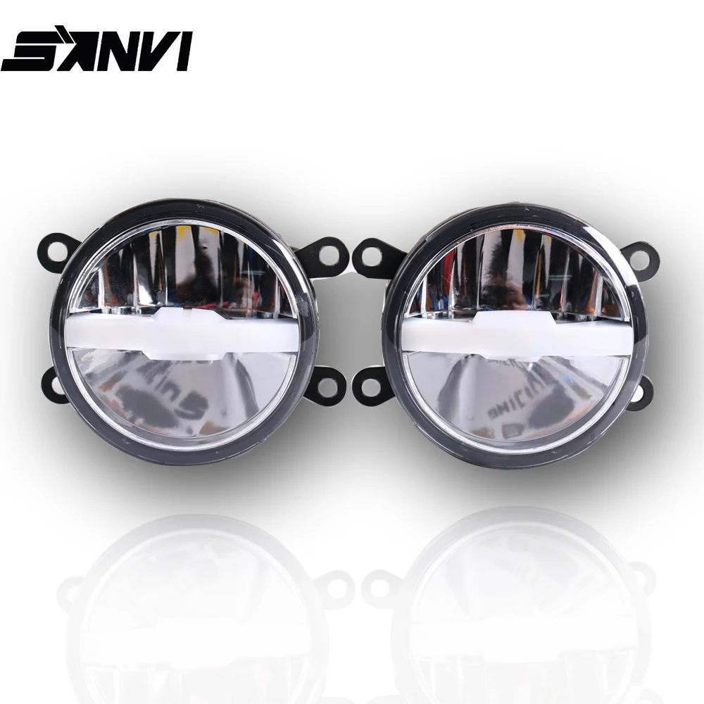  Sanvi 2 pcs 30W 6000K/3000K Bi LED Fog Lens 12V Fog Light With White/ Yellow beam Dual Color Fog le - 32986679829