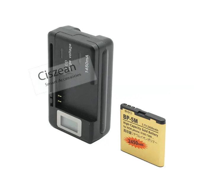 Ciszean 1x BP-5M BP5M BP 5 м Золото Замена Батарея для Nokia 7390 5610XM 5611XM 5700 6220C 6500S 7379 2450 мА/ч +