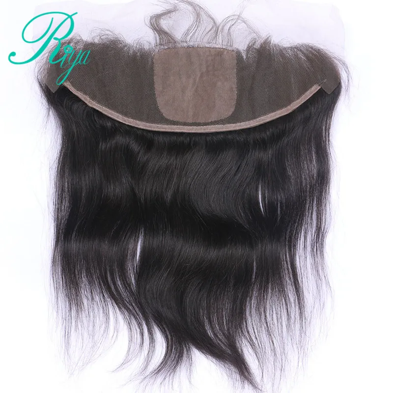 straight hair  silk base Lace Frontal Closure 13x4 With Baby Hair Double Knots Remy Human Hair Closure (1)