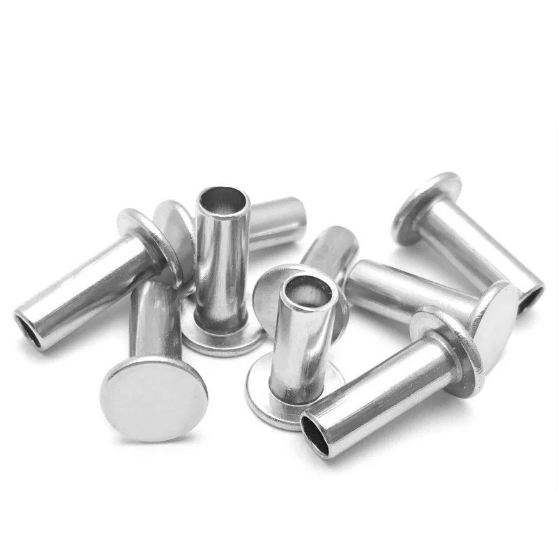 20pcs M4 304 stainless steel Flat head semi tubular rivet Hollow rivets