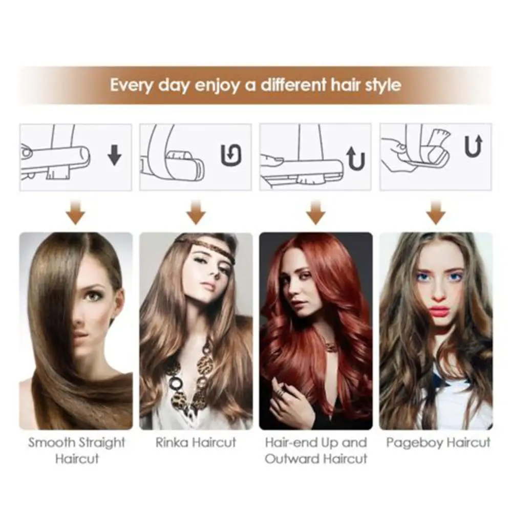 

Hair Straightener Steam Hair Iron Curler 3 In 1 Hair Curling Straightening Iron Ceramic Flat Iron Professional Hair Styling Tool