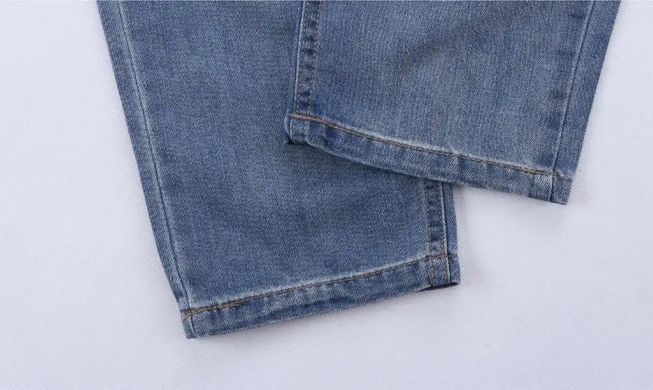 4XL-6XL плюс размер хлопок печатных широкие джинсы новые модные брендовые женские джинсы с эластичной резинкой на талии wj584 может подойти 50-100 кг
