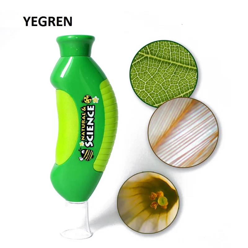 

Children Handheld Microscope 80X Portable Magnifying Glass for Primary Student Natural Science Exploration Kids Toy
