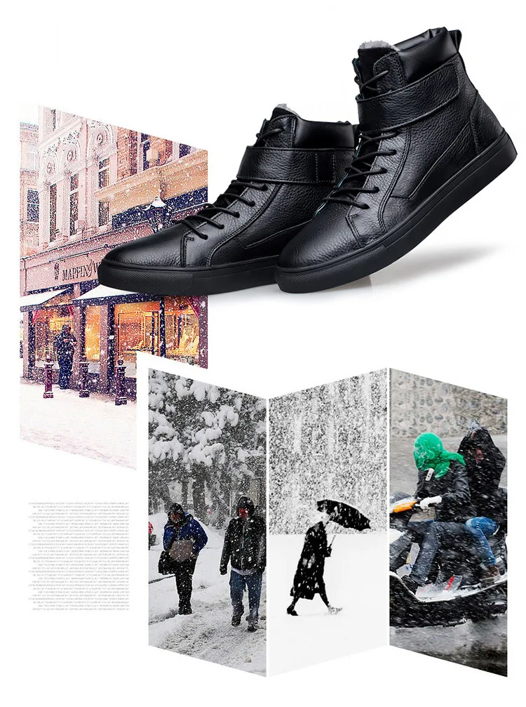 Повседневные кожаные ботинки; Мужская обувь из натуральной кожи; модная мужская обувь; Зимние ботильоны; мужские ботинки; Зимняя мужская обувь
