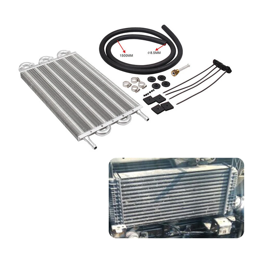 

Auto Transmission Oil Cooler Aluminum Remote Condenser Kit Auto-manual Radiator Converter Universal Car Accessories