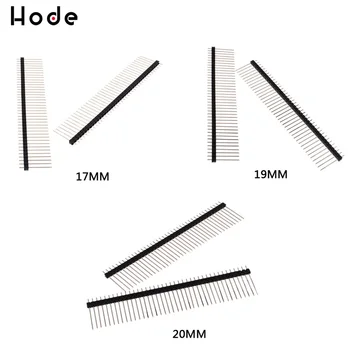 

10pcs 40 Pin 1x40 Single Row Male 2.54mm 17MM 19MM 20MM Round Pin Header Connector