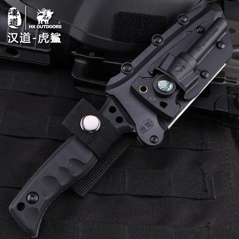 HX OUTDOORS tiger sharks D2 steel tactical field survival knife knife