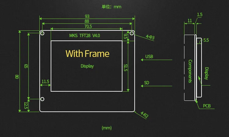 3d принтер сенсорный экран дисплей MKS TFT28 дисплей цвет RepRap контроллер панель Поддержка/wifi/APP/outage сохранение местного языка