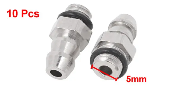 10 Pcs M5 Male Thread to 5mm Pneumatic Tube Hose Mini Barb Fittings