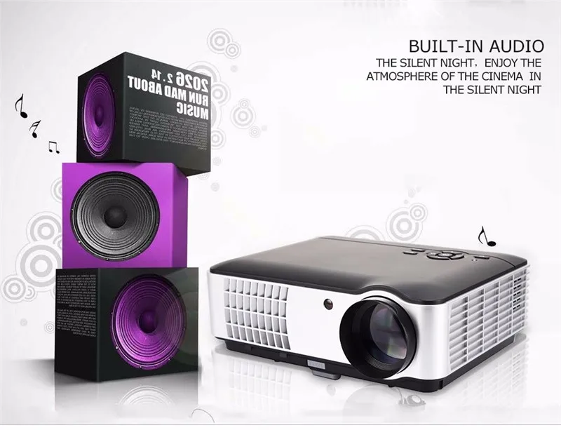 Native Full HD 1080P Led Digital Smart 3D Projector Perfect For Home Theater Projector Built in Android 4.4  LCD video beamer