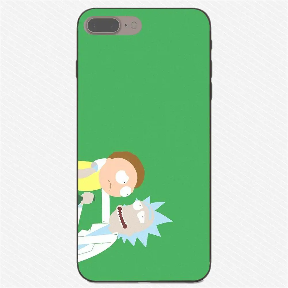 Для Apple iPhone X XS Max XR 4 4S 5 5S SE 6 6S 7 8 Plus мягкий TPU мобильный Rick And Morty Fan Art|Чехлы-накладки| |