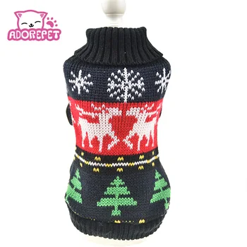 

Dog Sweaters For Christmas Reindeer Pet Cat Winter Warm Knitted Knitwear Clothes For Small And Medium Dog Chihuahua Dachshund