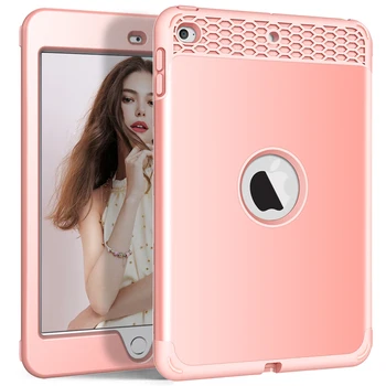 

For iPad mini5 Back Case Kids Safe Radiating PC Silicon Shockproof Back Shell Full Protective Cover for Apple iPad mini4 mini5