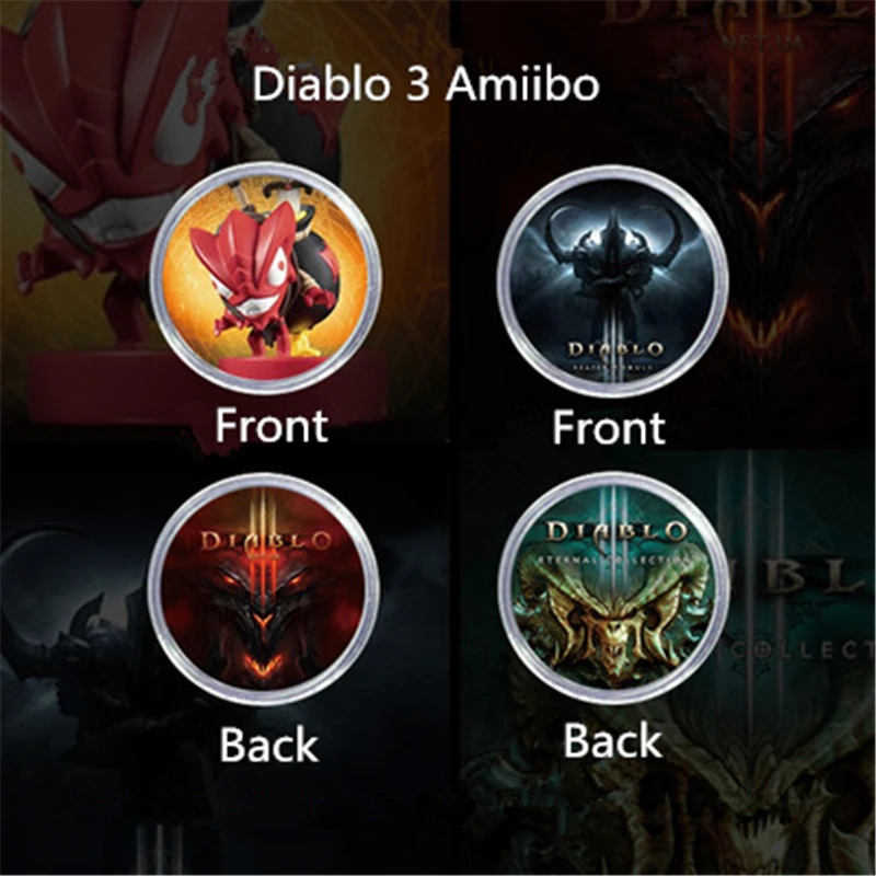 

Full Set 2Pcs Diablo3 NFC Card Collection Game Coin Currency For Amiibo Model Card Type NS Loot Goblin NS Switch WiiU