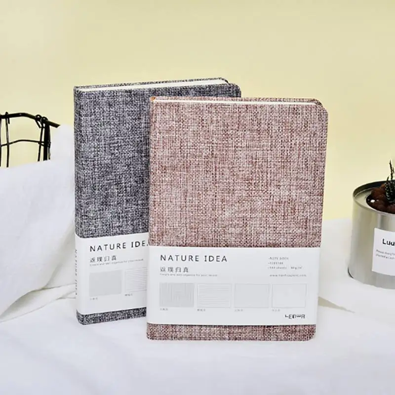 

A6 Original Cloth Notebook Hardcover Notebook Notepad Simple Texture Fabric Cover Hand Book 14.5*10.8*2cm