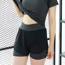 Женские шорты с высокой талией, спортивные, для фитнеса, бега, упражнений, йоги, повседневные, для девушек, летние, для бега, для спортзала, йоги, Горячие колготки