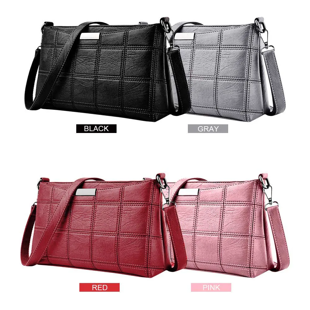 

New Arrival PU Leather Handbags for Women Casual Female Shoulder Bags Tote Knit Decor Crossbody Bag Lady Messenger Bag Hot Sale
