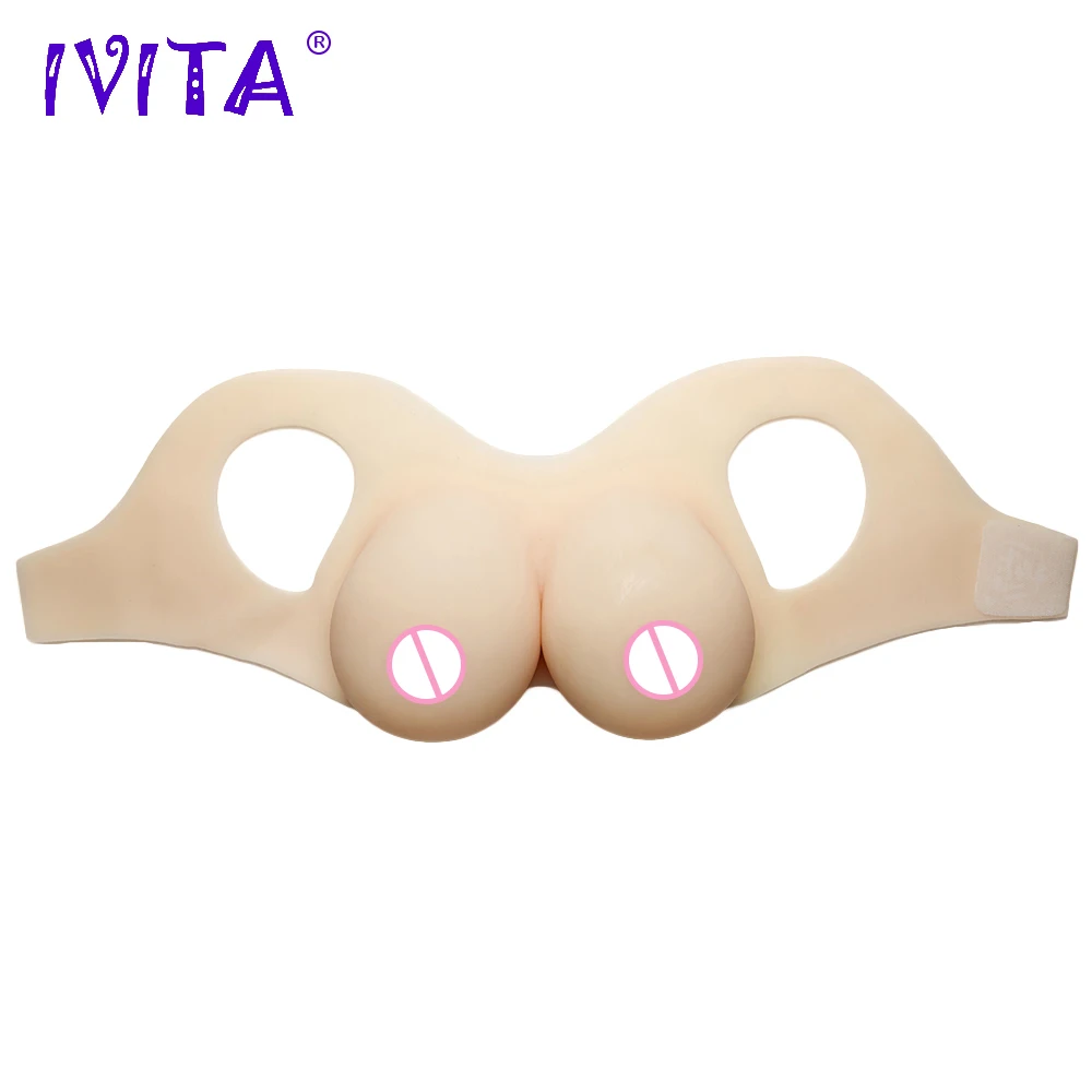 IVITA 3600g Artificial Silicone Breast Forms Realisitic Fake Boobs For Crossdressers Transvestite Crossdress Drag Queen Breasts