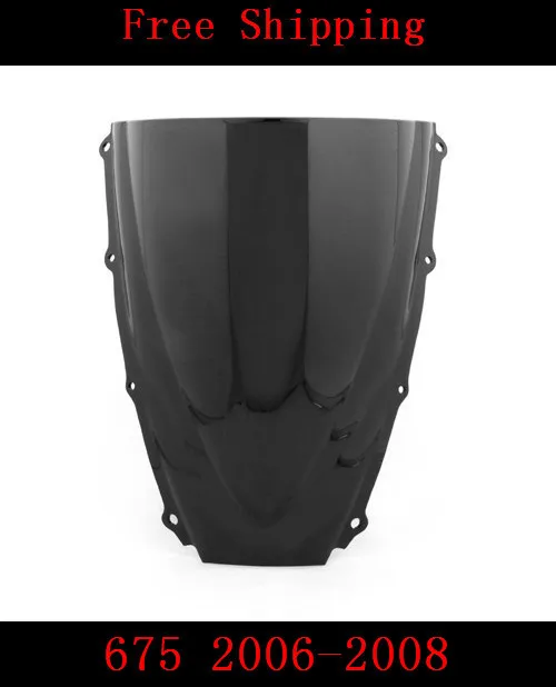 For Triumph Daytona 675 2006 2007 2008 motorcycle Double bubble Black windshield Injection High quality | Автомобили и мотоциклы