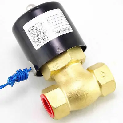 

1/2"BSPT 2Position 2Way NC Gas Oil Brass Steam Solenoid Valve 24VDC PTFE Pilot