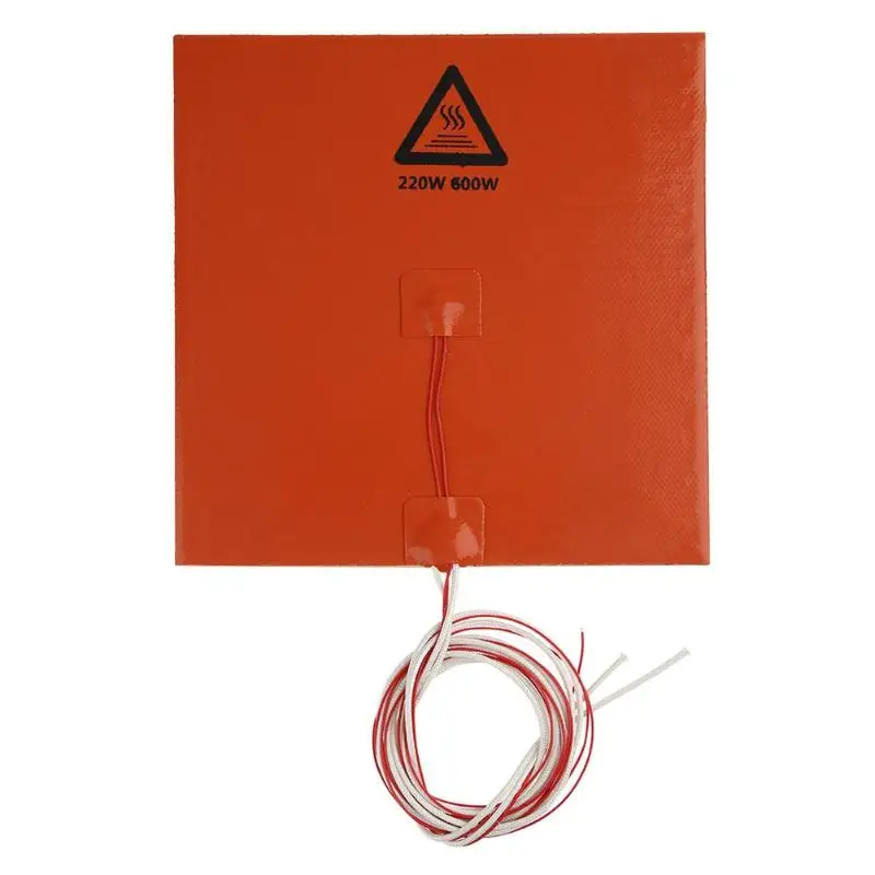 

220V 600W 200mmx200mm Silicone Heating Pad Heater 3D Printer Part for 3D Printer Heat Bed