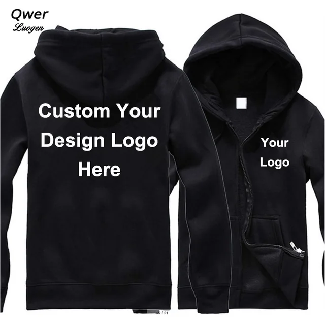 US $22.79 Drop Shipping VIP DIY Custom Logo and Design Hoodie Mens Women Zipper Jacket Fashion Costume Coat U