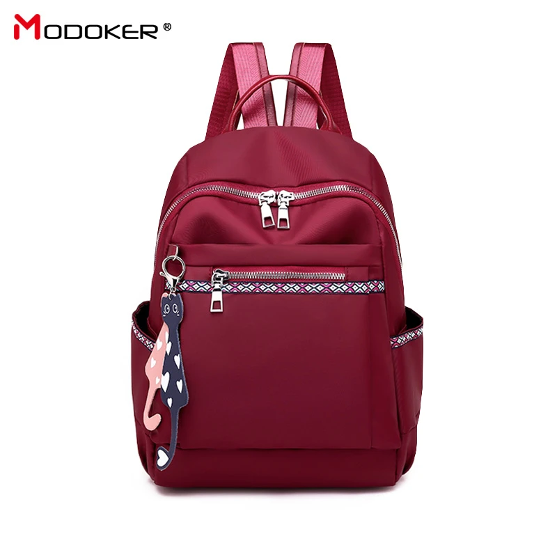 Mochila Modoker, Mochila de cuero para mujer, Mochila 2019 para mujer, mochilas escolares para adolescentes, clásica sencilla mujer|Mochilas| - AliExpress