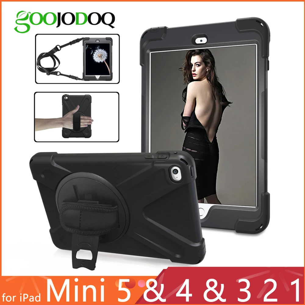 Противоударный чехол для ipad mini 1 2 3 4 Kids/ipad 5 2019 с подставкой и ремешком на руку