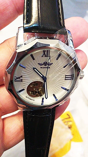 HTB1q7FcasfrK1Rjy1Xdq6yemFXaX Winner Blue Ocean Geometry Design Transparent Skeleton Dial Mens Watch Top Brand Luxury Automatic Fashion Mechanical Watch Clock