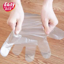 100 шт./компл. прозрачные одноразовые латексные перчатки для барбекю для ресторана Экологичные PE кухонные одноразовые перчатки