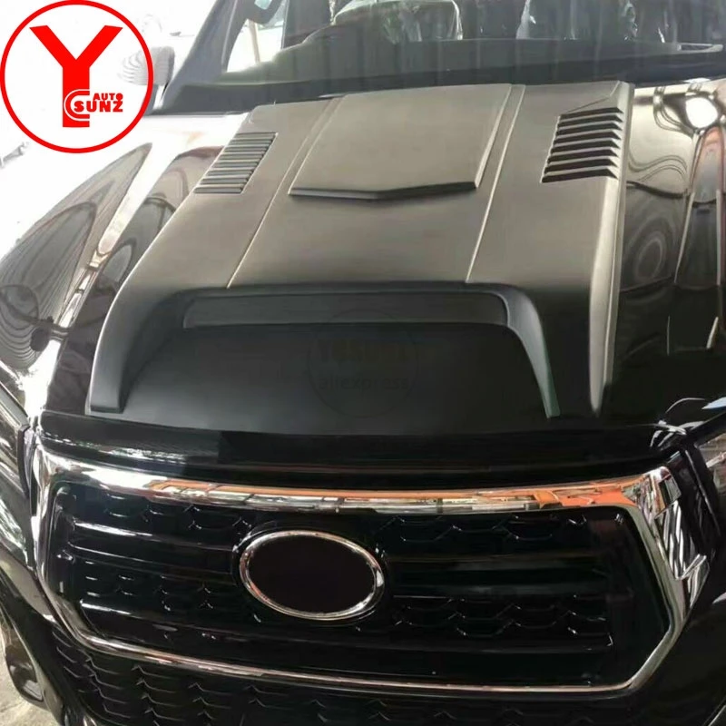 YCSUNZ matte black car bonnet cover hood scoop vent car styling parts accessories For Toyota Hilux