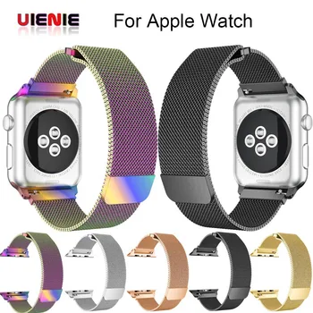 

Milanese Loop For Apple Watch band strap 42mm 38mm iwatch 3 2 1 Stainless Steel Link Bracelet wrist watchband magnetic buckle