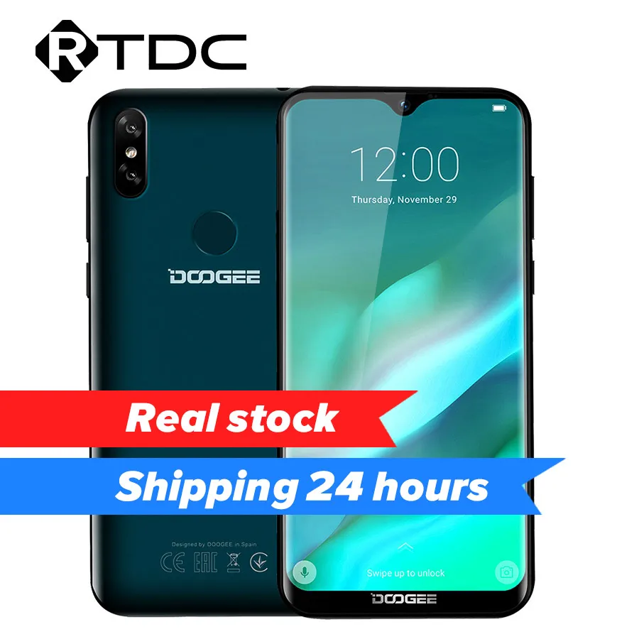 

DOOGEE Y8 3GB RAM 16GB ROM Android 9.0 Smartphone 6.1"FHD 19:9 Display 3400mAh MTK6739 Quad Core 4G LTE Mobile Waterdrop Screen