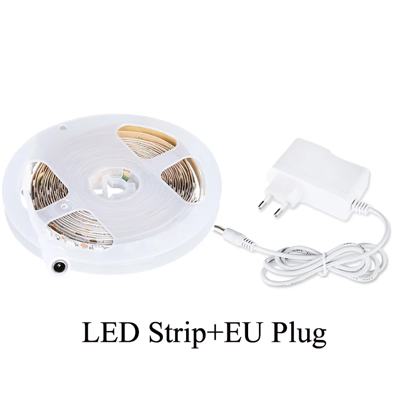 EeeToo светодиодный светильник для выращивания цветов, полный спектр, фитолампа SMD 5050, Светодиодная лента, светильник s для саженцев растений, DC 12 В, лампы для выращивания - Испускаемый цвет: LED Strip EU Plug