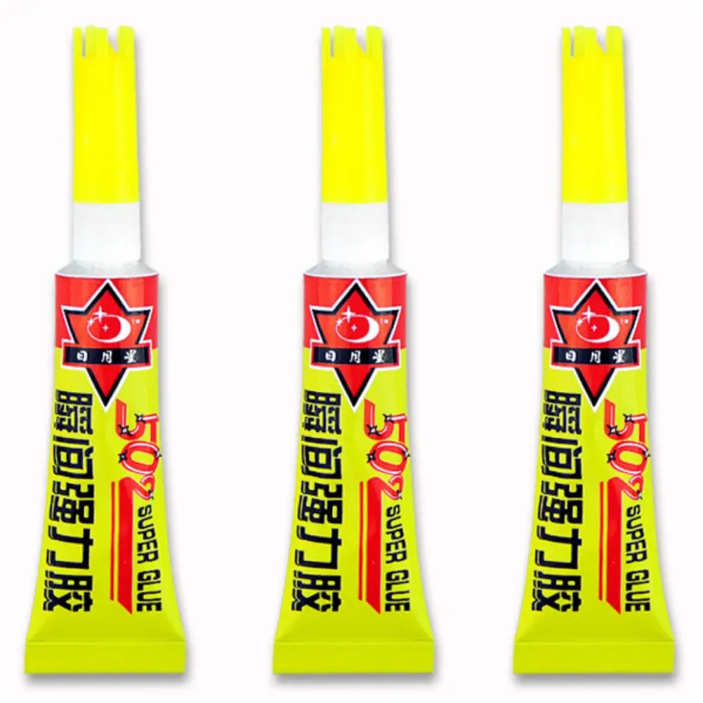 

TSLEEN 3Pcs 3g Liquid Instant Strong Super Glue 502 Wood Leather Rubber Metal Cyanoacrylate Fabric Touch Screen Adhesive