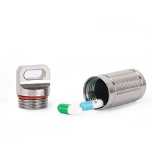 Портативная чистая титановая Водонепроницаемая коробка контейнер для хранения бутылки чехол первой помощи коробочки для таблеток для кемпинга путешествия