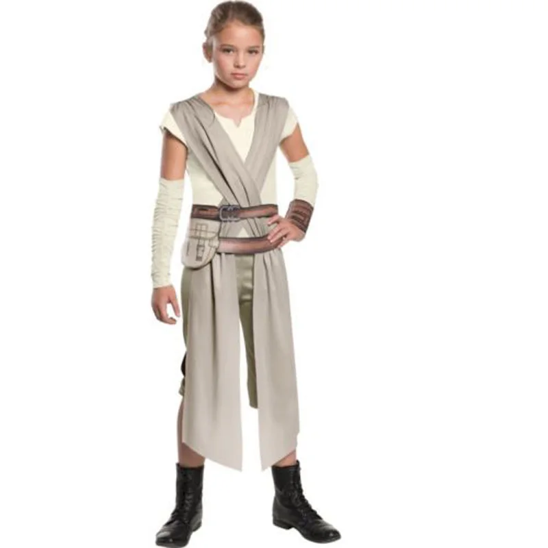 

New Arrival Child Classic Star Wars The Force Awakens Rey Fancy Dress Girls Movie Carnival Cosplay Christmas Costume