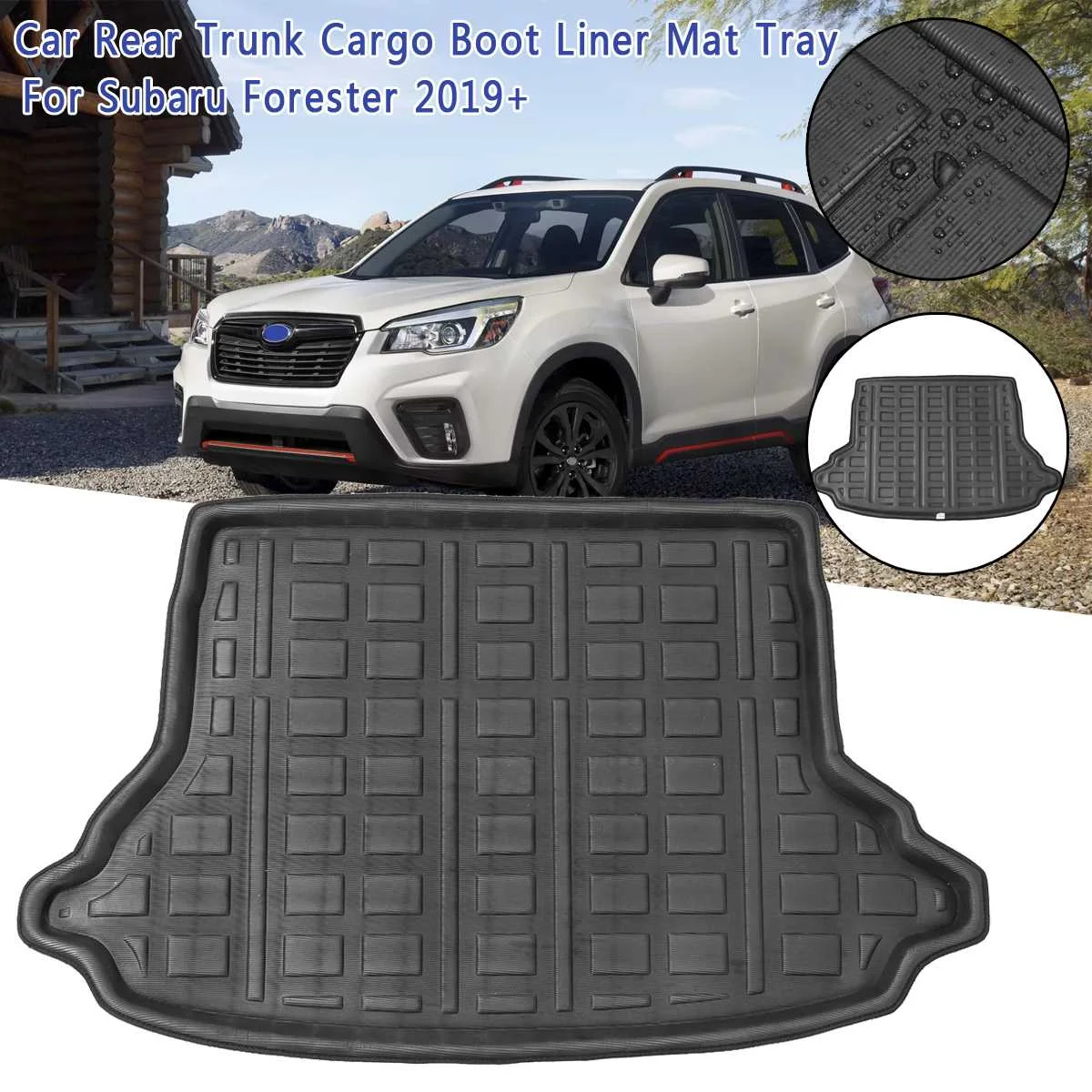 

Car Rear Boot Cargo Liner Trunk Floor Carpets Tray Mats Pad Mat Carpet For Subaru Forester 2019+ car interior accessories 1piece