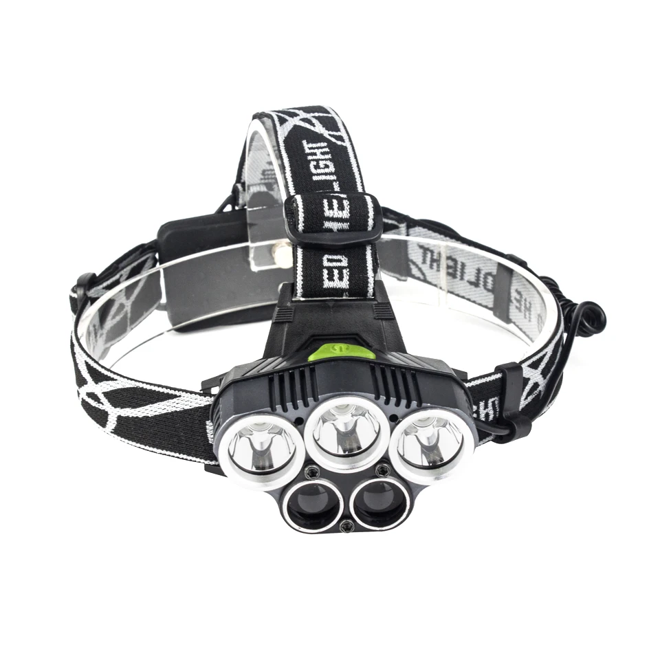 Светодиодный налобный фонарь 5 CREE XML T6 Q5 с USB зарядкой светодиодный 15000 люмен