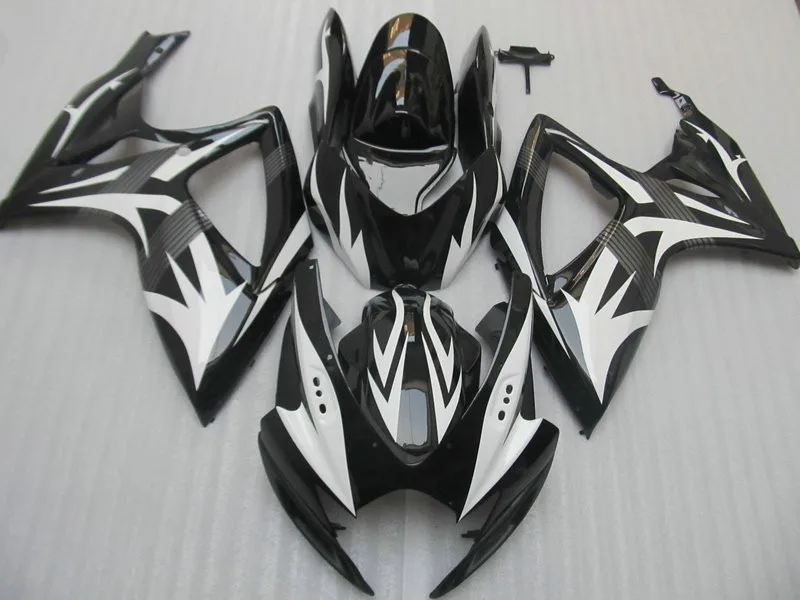 Мотоцикл обтекатель комплект для SUZUKI GSXR600 750 K6 06 07 R 600 GSXR750 2006 2007 ABS белый глянцевый черный Обтекатели+ подарки SB84