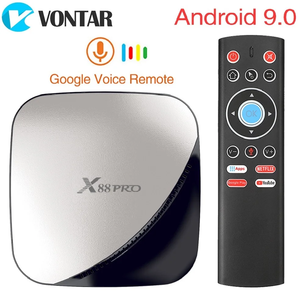 X88 Pro Android 9.0 Smart TV Box RK3318 1080P 4K 4G 32G Google Play