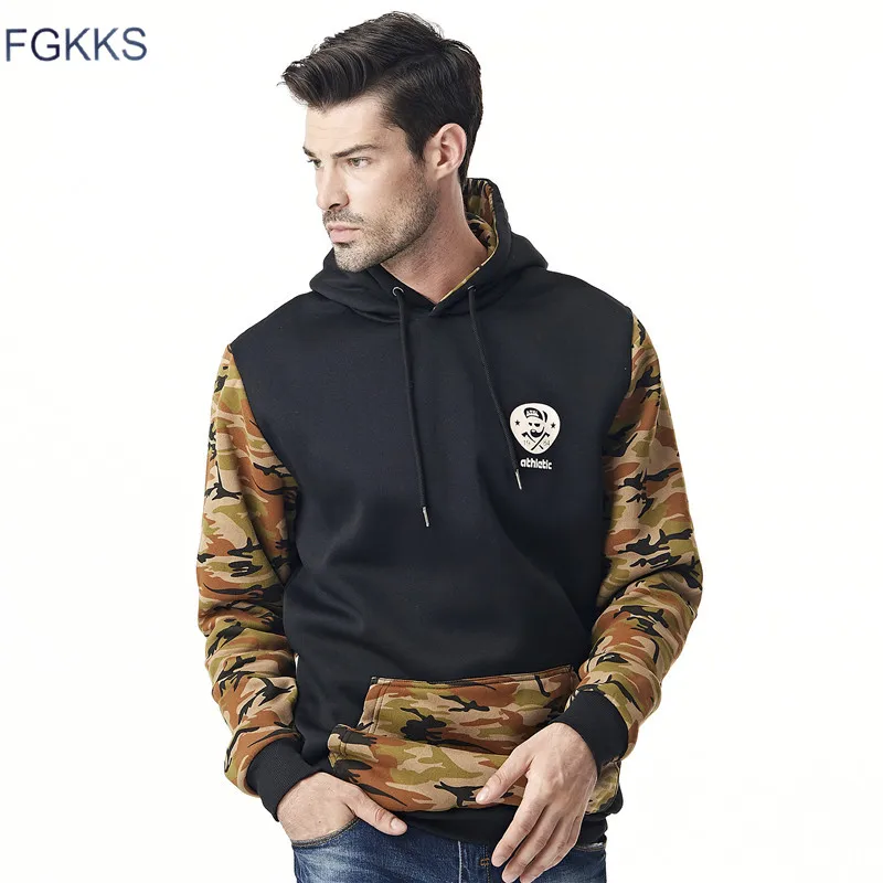 

FGKKS Hoodies Men 2017 Brand Male Long Sleeve Hoodie Camouflage Sweatshirt Mens Moletom Masculino Hoodies Slim Tracksuit