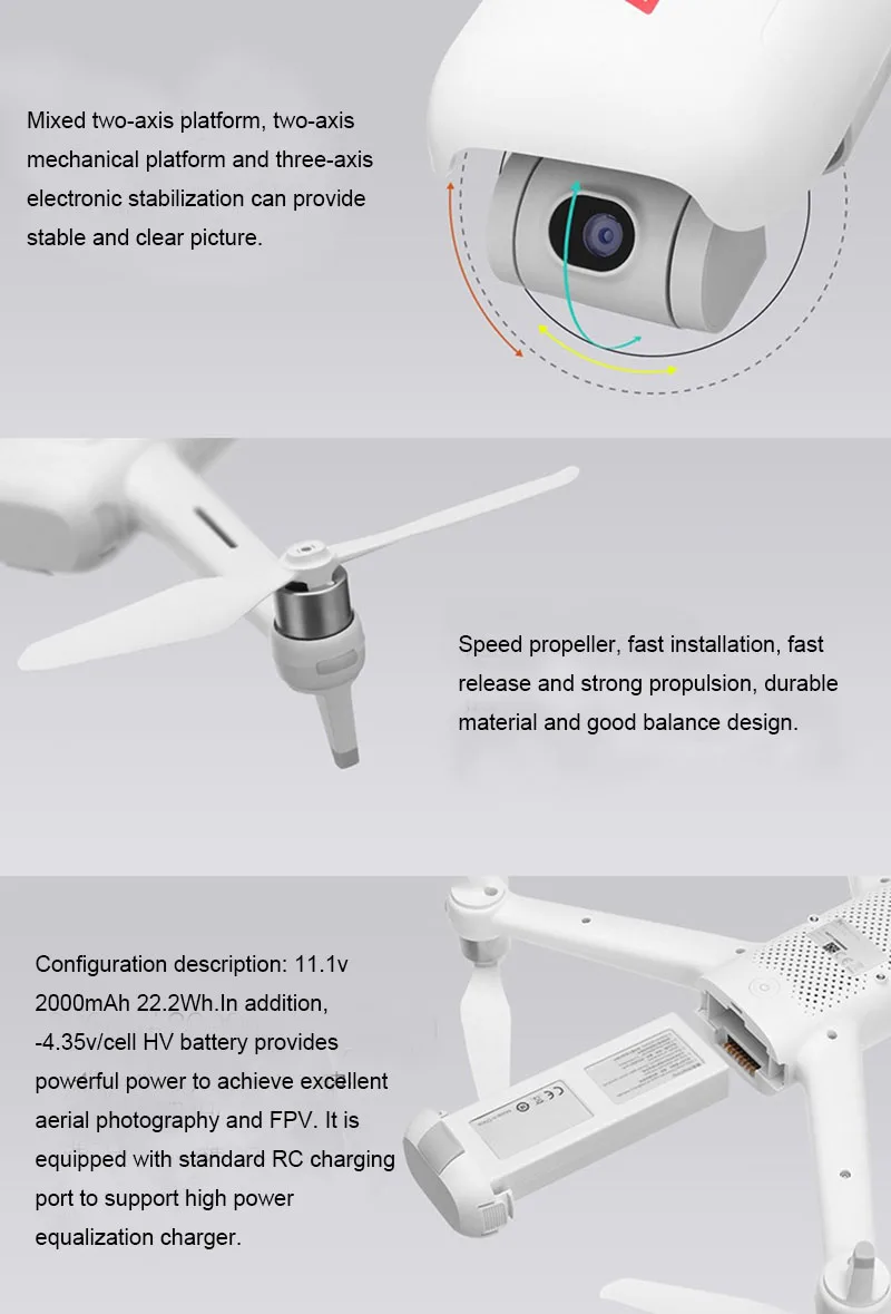 Xiaomi Fimi A3 Drone HD камера видео запись несколько инфракрасных операций многофункциональный мини-БПЛА gps и ГЛОНАСС система