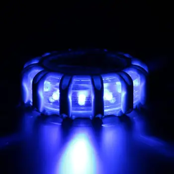 

Mini 12* LED Emergency Safety Flare Red Road Flare Magnet Flashing Warning Night Lights Roadside Disc Beacon