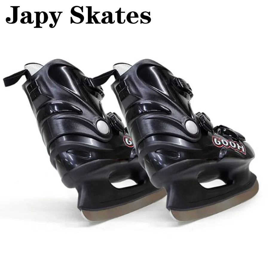 Japy الجليد 600 H زلاجات ثلجية الصلب التمهيد هوكي الجليد أحذية الكبار الطفل زلاجات ثلجية المهنية هوكي سكين الحقيقي زلاجات ثلجية