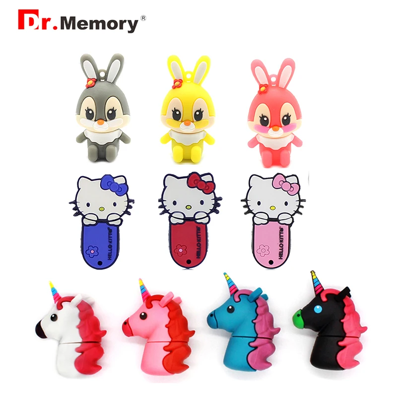 USB флеш накопители с мультяшным рисунком 8 ГБ милый котенок кошка единорог кролик