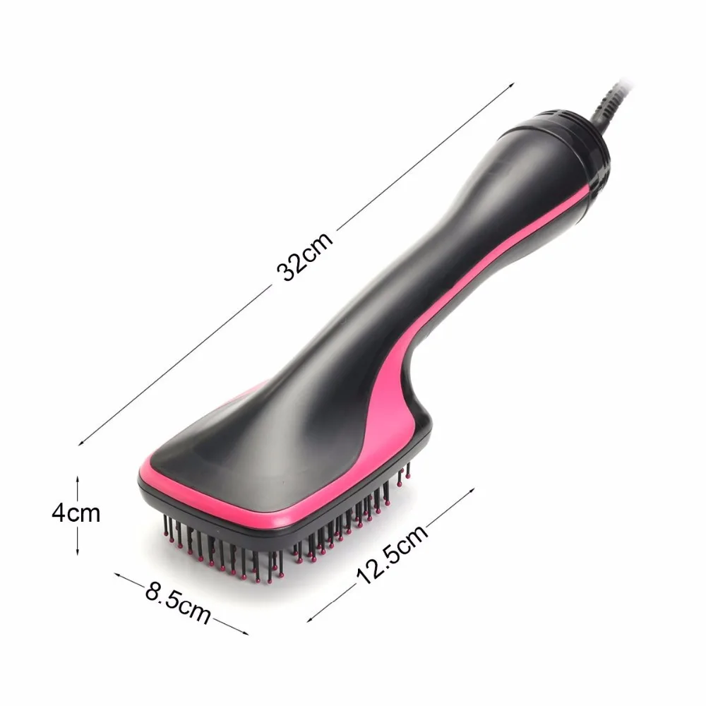 New Hair Dryer and Volumizer Salon Hot Air Paddle Styling Brush Negative Ion Generator Hair Straightener Curler