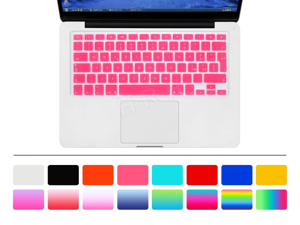 HRH итальянский тонкий язык силиконовый ЕС покрытие для клавиатуры протектор для MacBook Air Pro с retina 1" 15" 1" Алюминиевый моноблок